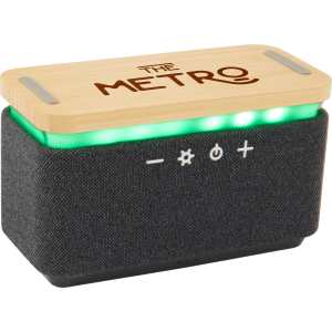 Boost Fabric and Bamboo Wireless Charging Speaker 1 Boost Fabric and Bamboo Wireless Charging Speaker 1