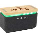 Boost Fabric and Bamboo Wireless Charging Speaker - 7195-75NTGYAngle-Right Boost Fabric and Bamboo Wireless Charging Speaker - 7195-75NTGYAngle-Right