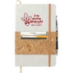 5.5'' x 8.5'' FSC® Mix Recycled Cotton Cork Notebook - SM-3646NTFront 5.5'' x 8.5'' FSC® Mix Recycled Cotton Cork Notebook - SM-3646NTFront