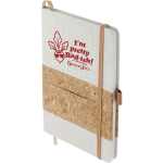 5.5'' x 8.5'' FSC® Mix Recycled Cotton Cork Notebook - SM-3646NTAngle-Left 5.5'' x 8.5'' FSC® Mix Recycled Cotton Cork Notebook - SM-3646NTAngle-Left