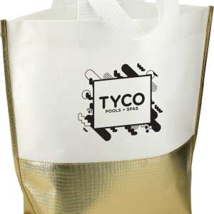 Large Laminated Metallic Bottom Tote 1 Large Laminated Metallic Bottom Tote 1