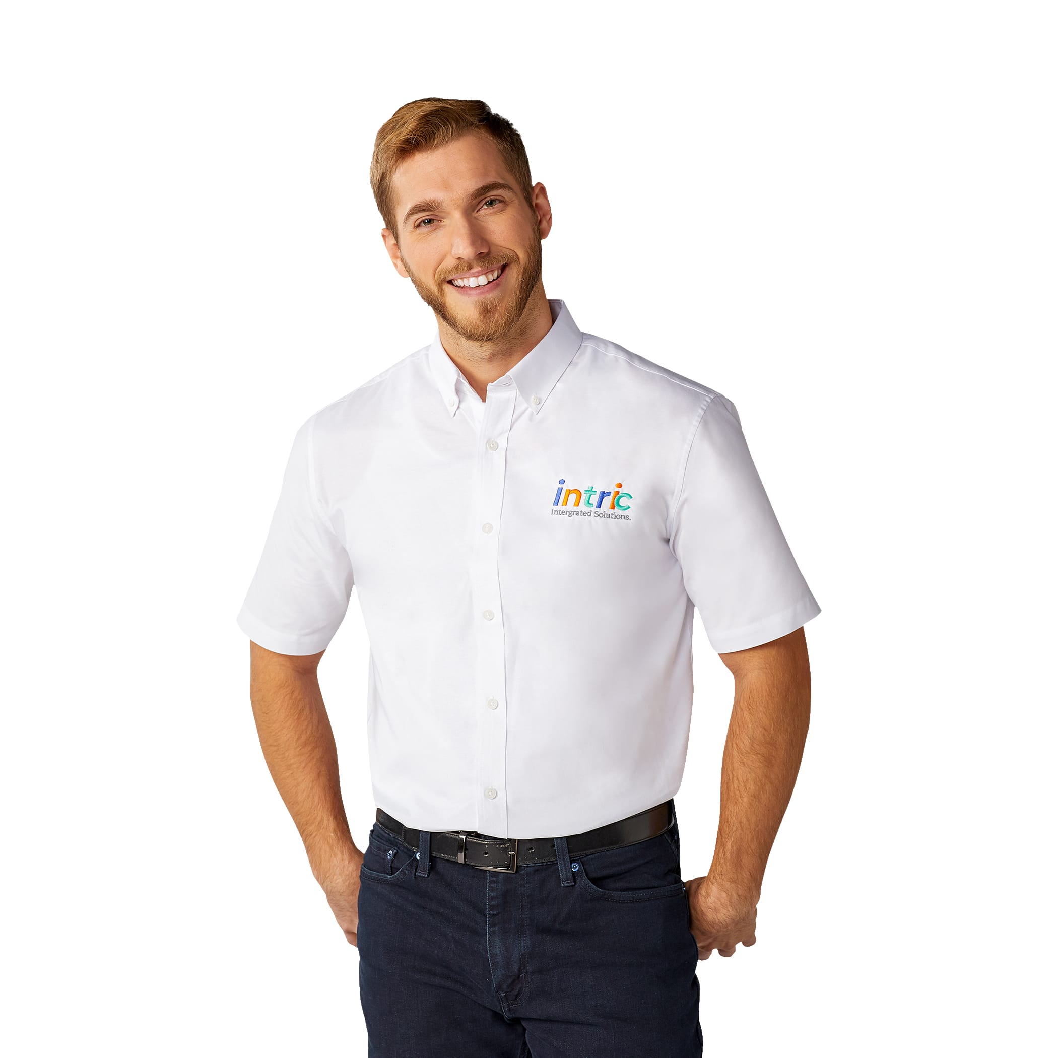 Men's SAMSON Oxford Short Sleeve Button Up Shirt 1
