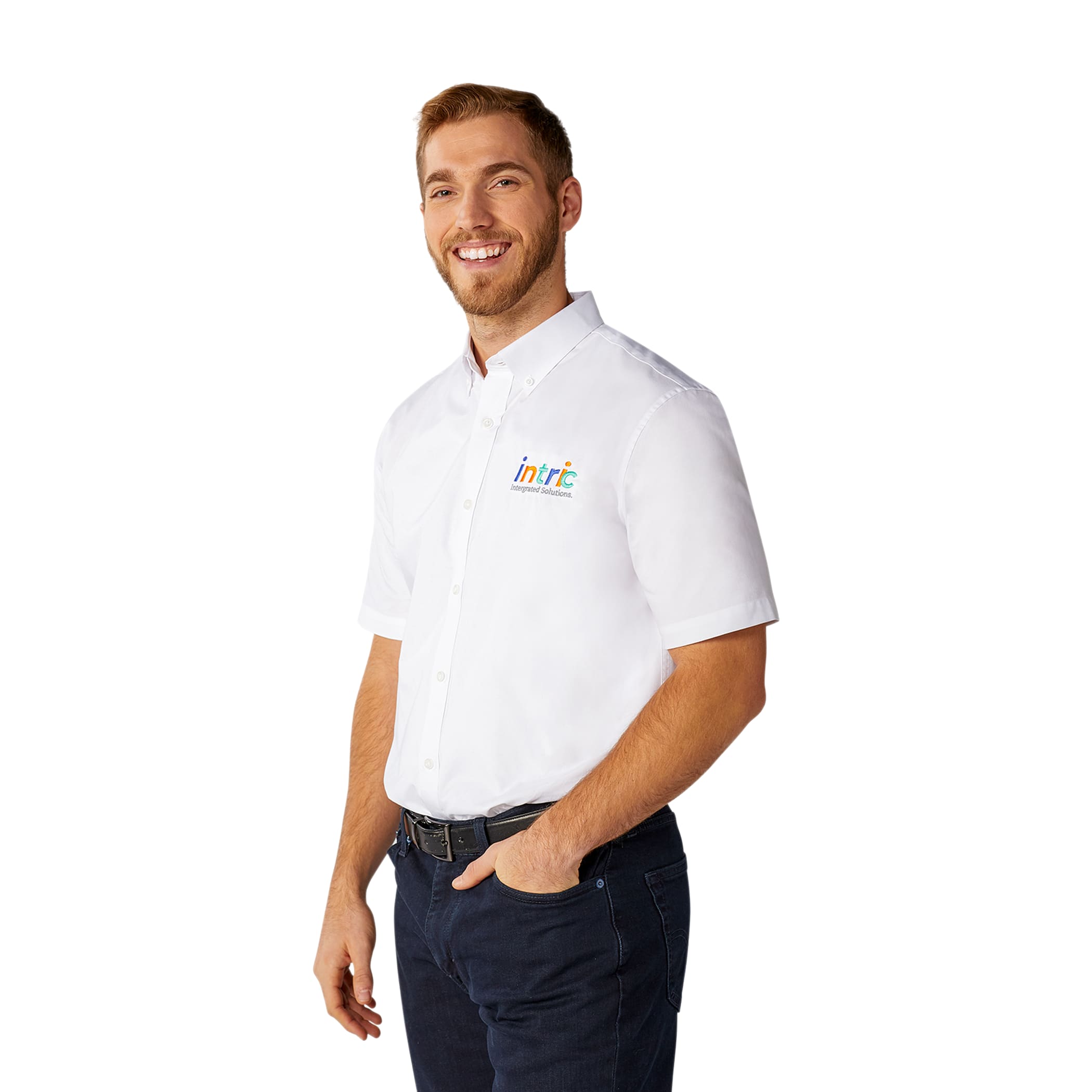 Men's SAMSON Oxford Short Sleeve Button Up Shirt 1