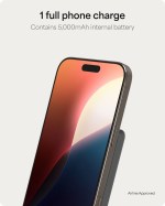 mophie Slim 5,000 mAh Qi 2 Wireless Power Bank - 7124-33GYFront mophie Slim 5,000 mAh Qi 2 Wireless Power Bank - 7124-33GYFront