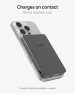 mophie Slim 5,000 mAh Qi 2 Wireless Power Bank - 7124-33GYFront mophie Slim 5,000 mAh Qi 2 Wireless Power Bank - 7124-33GYFront