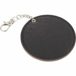 Recycled PU Travel Mirror Bag Charm - SM-1640BKFront Recycled PU Travel Mirror Bag Charm - SM-1640BKFront
