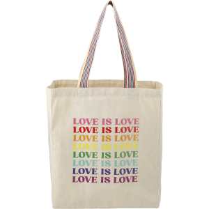 Rainbow Recycled 6oz Cotton Grocery Tote 1 Rainbow Recycled 6oz Cotton Grocery Tote 1