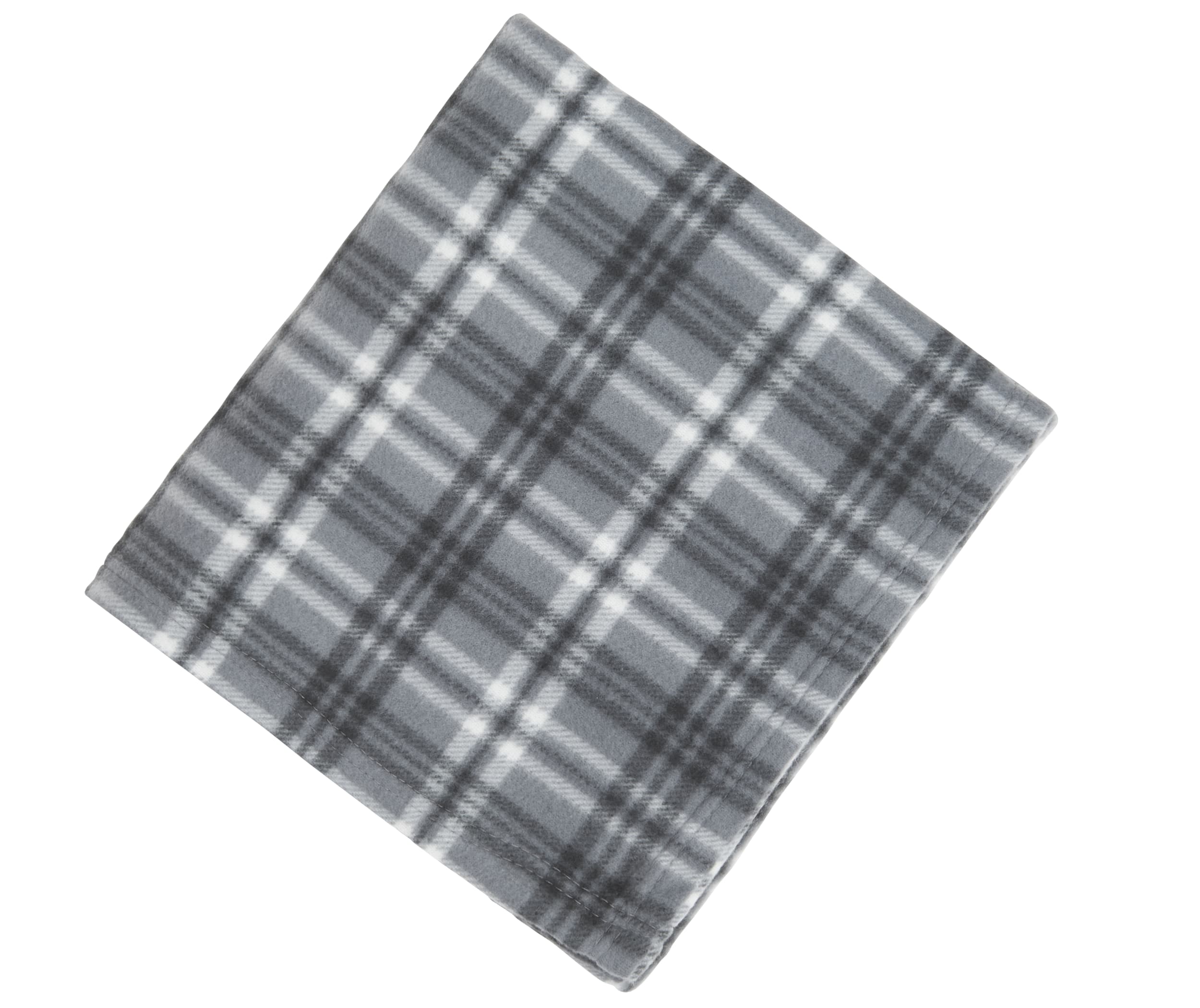 Rollable Plaid Fleece Throw Blanket 50'' x 60'' Unfolded 1