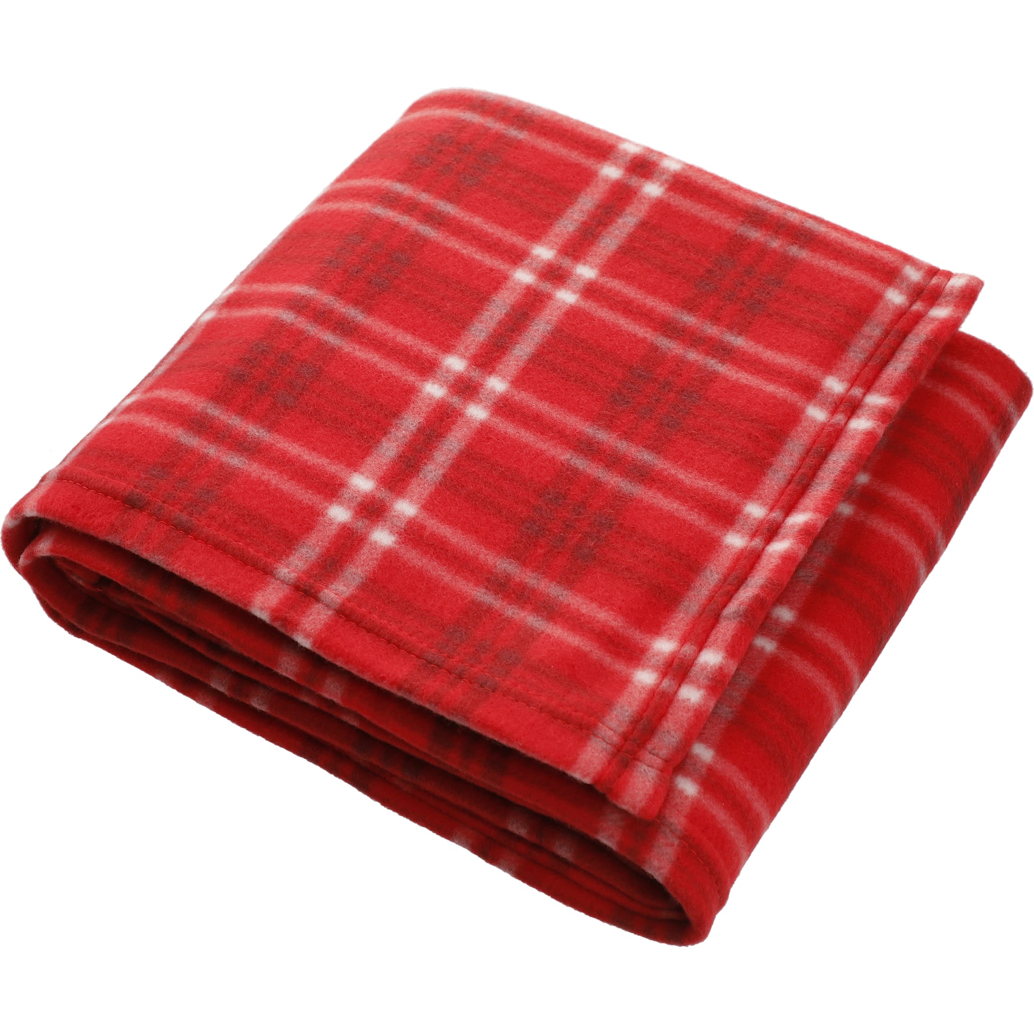 Rollable Plaid Fleece Throw Blanket 50'' x 60'' Unfolded 1