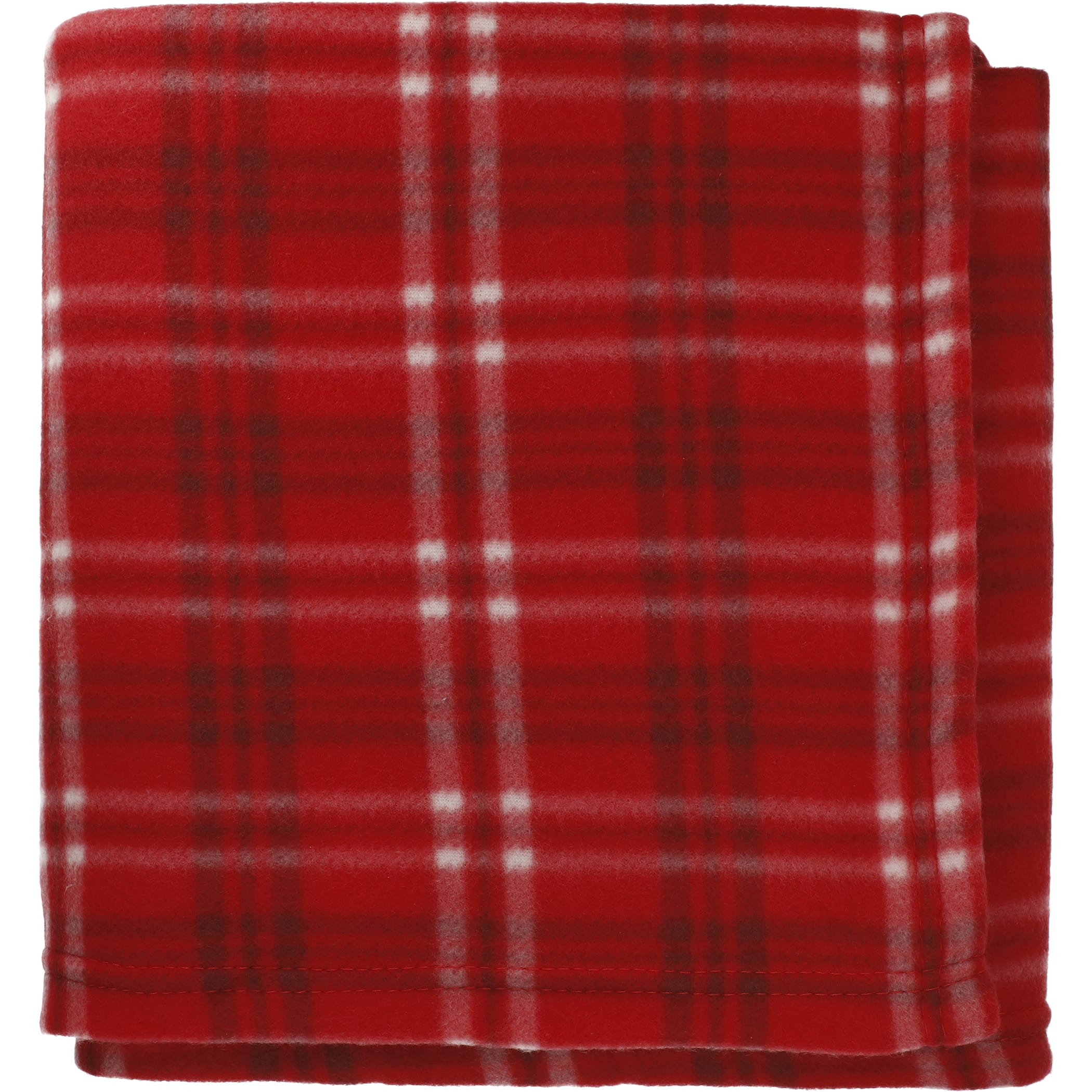 Rollable Plaid Fleece Throw Blanket 50'' x 60'' Unfolded 1