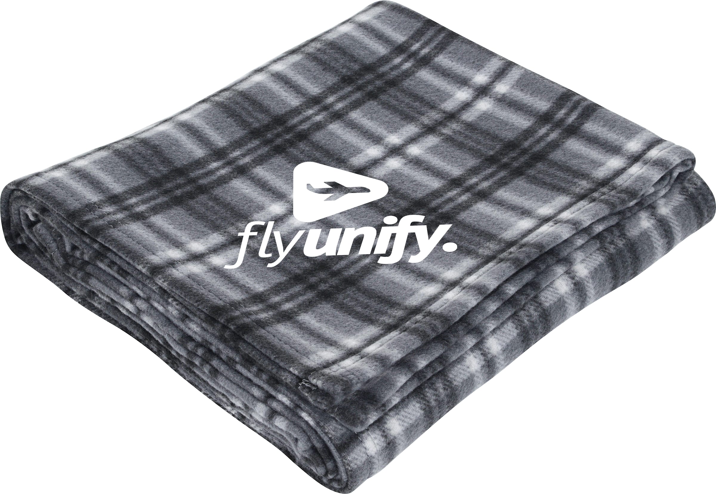 Rollable Plaid Fleece Throw Blanket 50'' x 60'' Unfolded 1