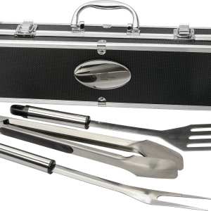 3 Piece BBQ set in Aluminum Case 1 3 Piece BBQ set in Aluminum Case 1
