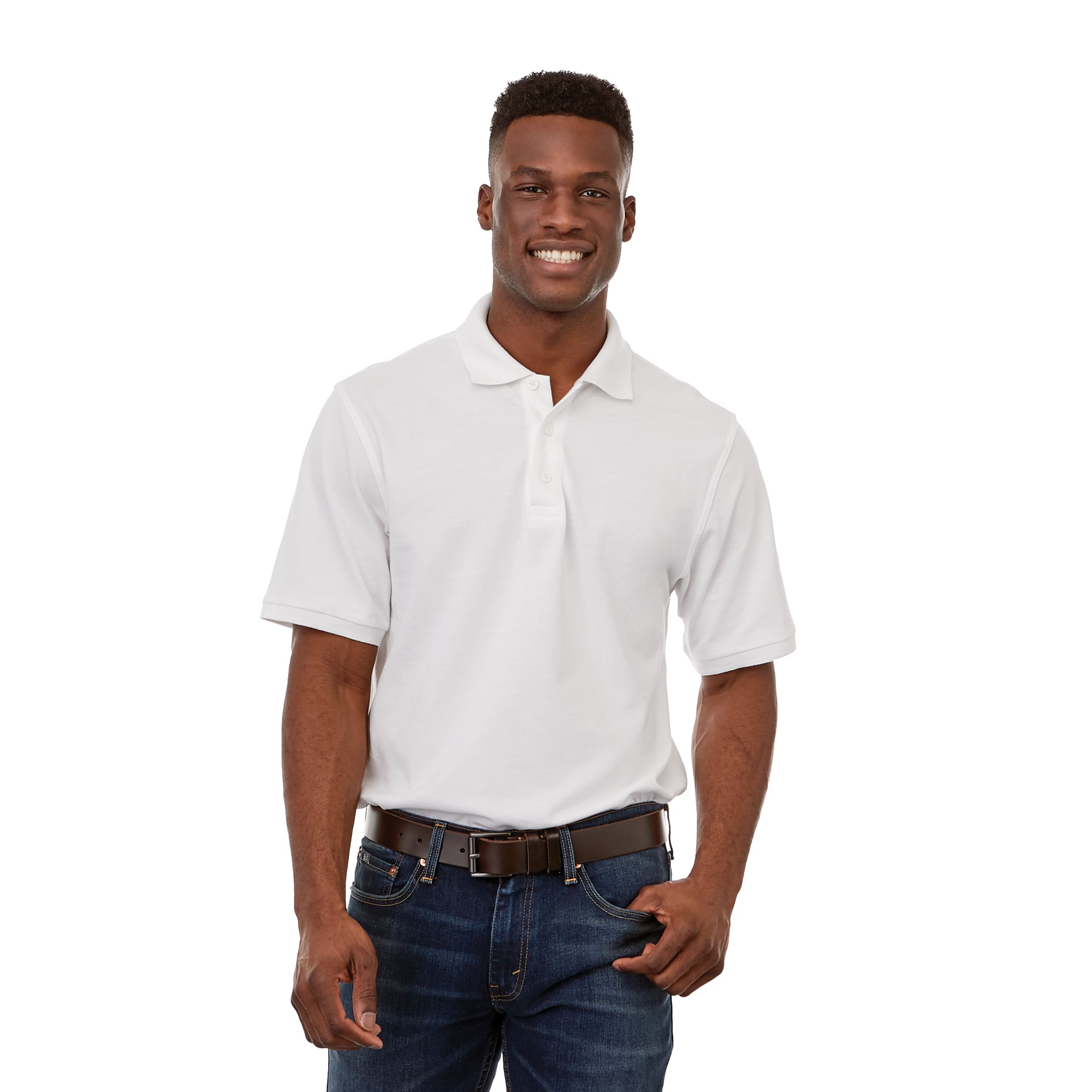 Men's BELMONT Short Sleeve Pique Polo 2