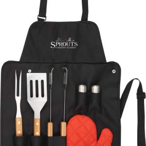 BBQ Now Apron and 7 piece BBQ Set 1 BBQ Now Apron and 7 piece BBQ Set 1