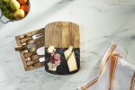 Black Marble Cheese Board Set with Knives 1 Black Marble Cheese Board Set with Knives 1