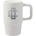 Camden 13oz Ceramic Mug w/ Lid - 1600-74WHFront Camden 13oz Ceramic Mug w/ Lid - 1600-74WHFront