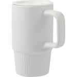 Camden 13oz Ceramic Mug w/ Lid - 1600-74WHAngle-Left Camden 13oz Ceramic Mug w/ Lid - 1600-74WHAngle-Left