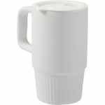 Camden 13oz Ceramic Mug w/ Lid - 1600-74WHAngle-Left Camden 13oz Ceramic Mug w/ Lid - 1600-74WHAngle-Left