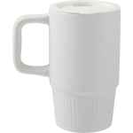Camden 13oz Ceramic Mug w/ Lid - 1600-74WHBack Camden 13oz Ceramic Mug w/ Lid - 1600-74WHBack