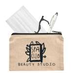 8oz. Cotton Travel Pouch - SM-9938NTFront 8oz. Cotton Travel Pouch - SM-9938NTFront