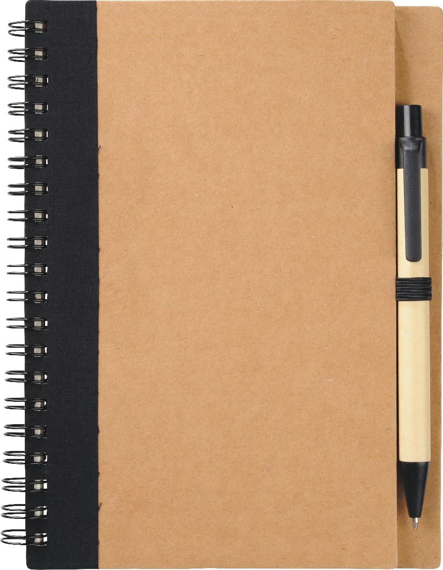 5'' x 7'' FSC® Mix Eco-Friendly Spiral Notebook with Pen 1