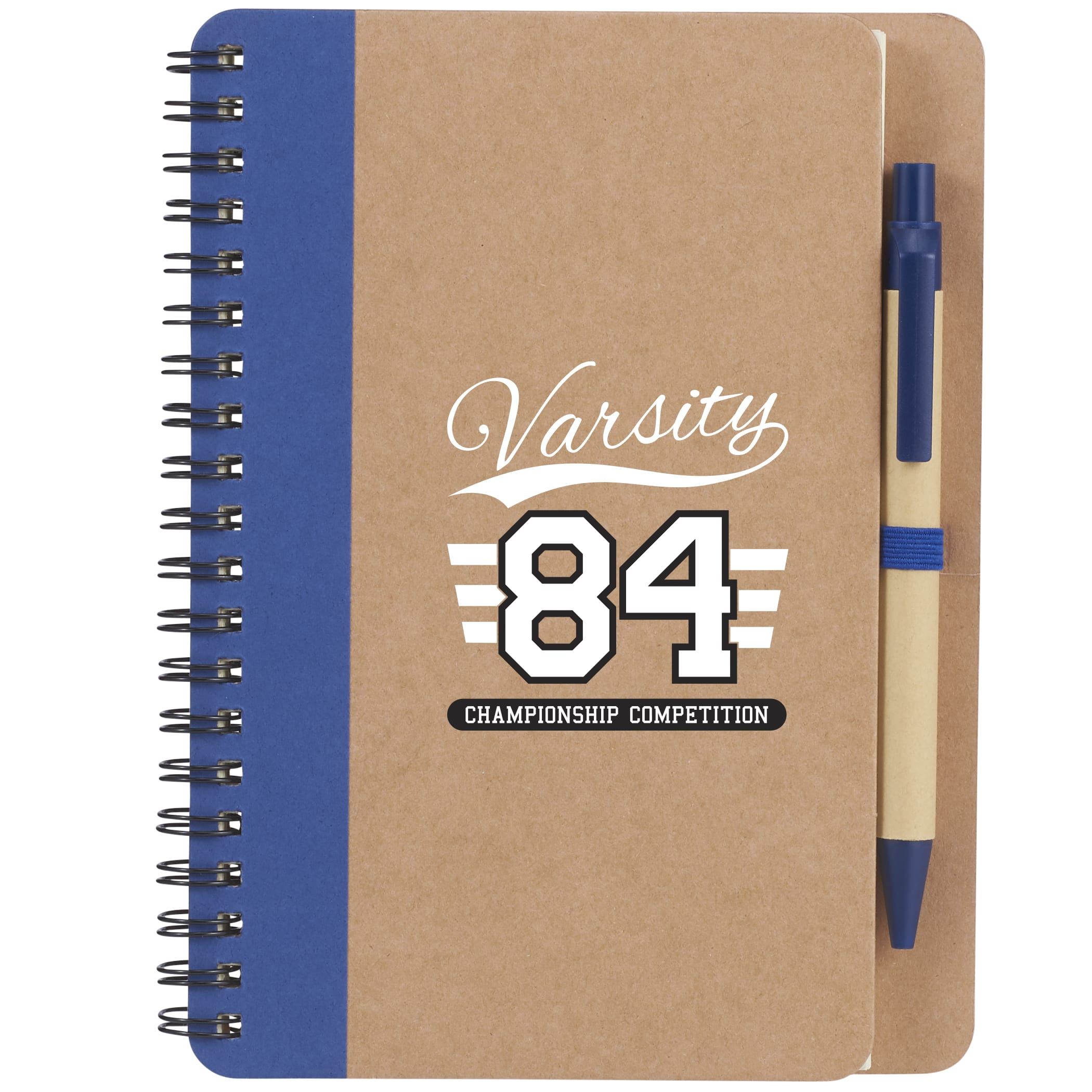 5'' x 7'' FSC® Mix Eco-Friendly Spiral Notebook with Pen 1