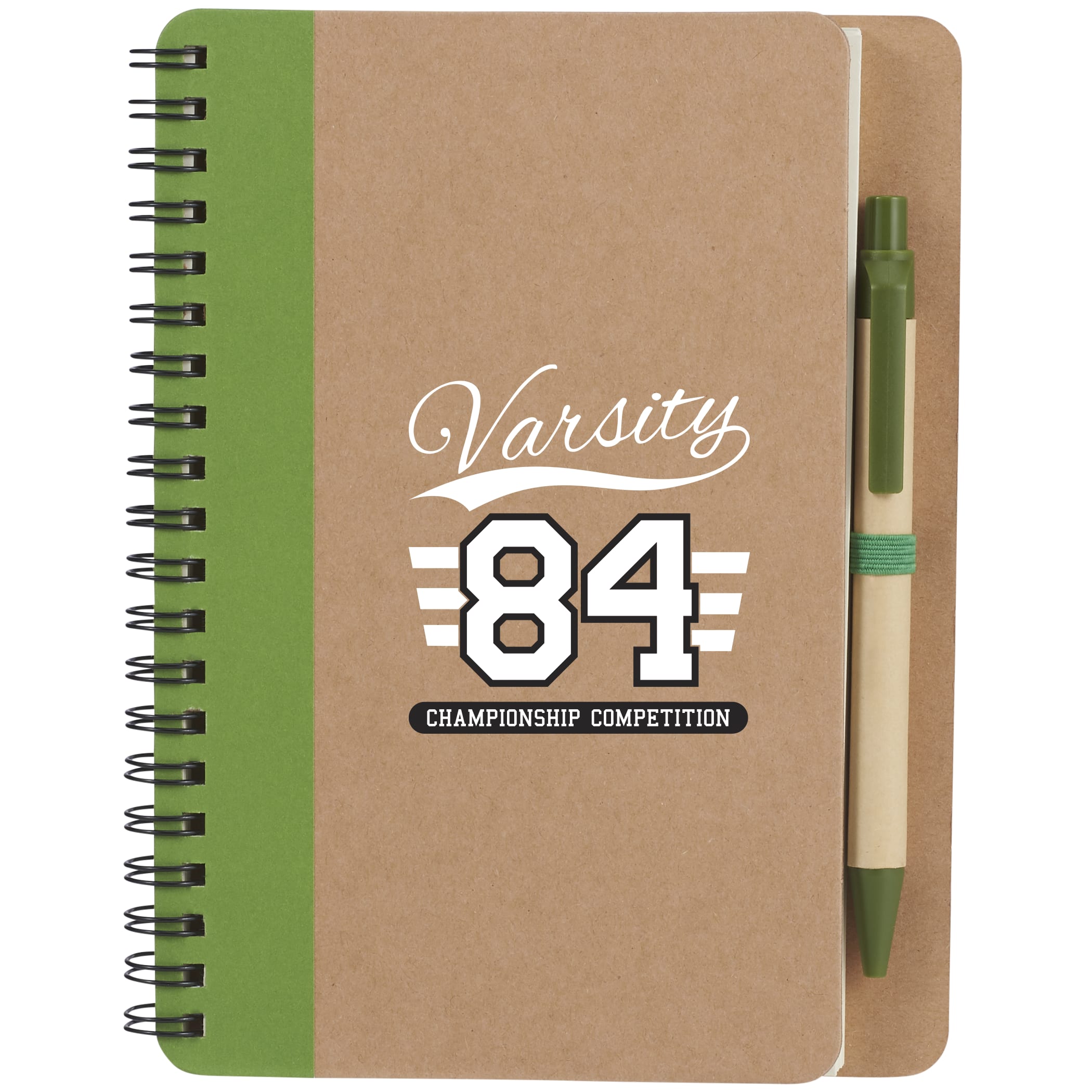 5'' x 7'' FSC® Mix Eco-Friendly Spiral Notebook with Pen 1