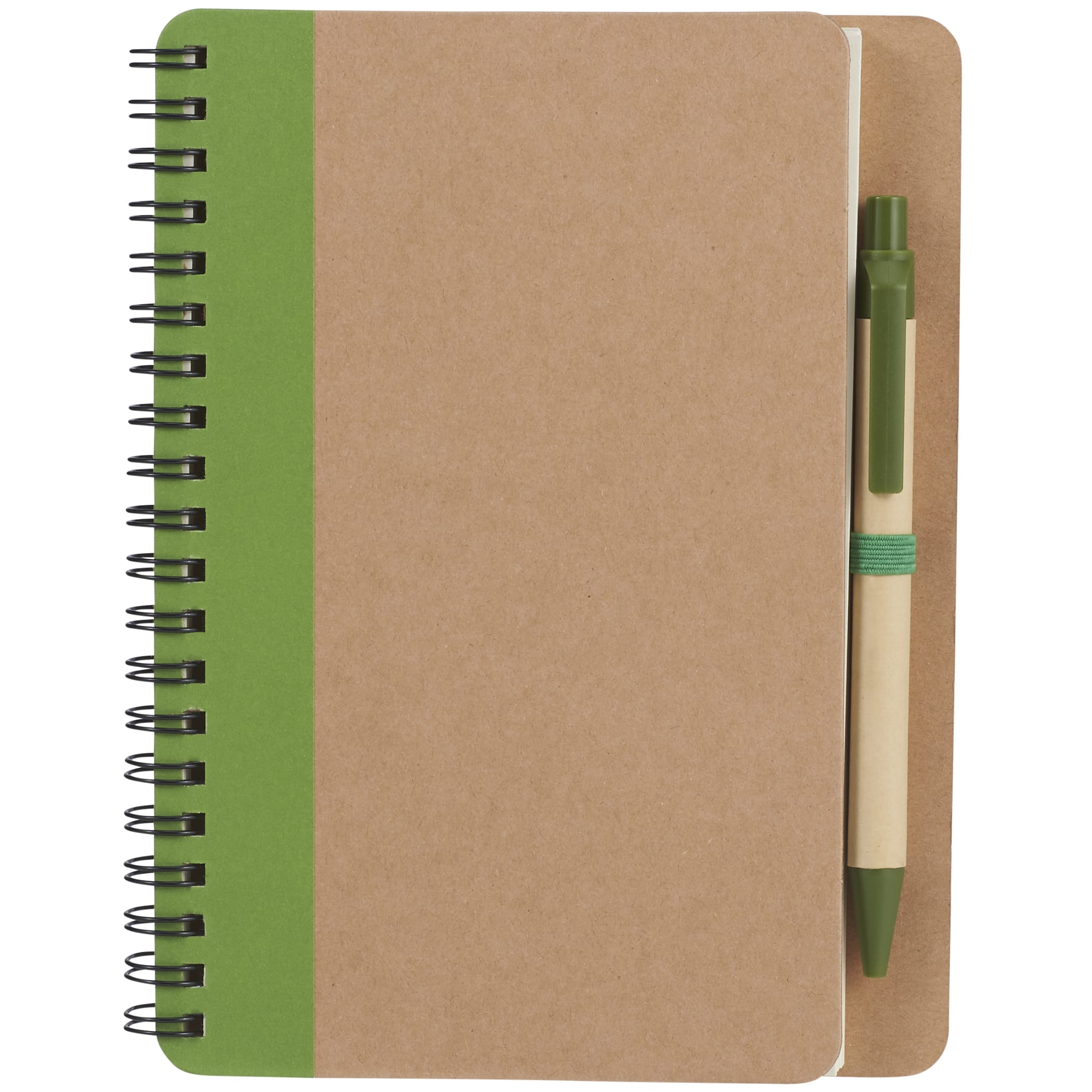 5'' x 7'' FSC® Mix Eco-Friendly Spiral Notebook with Pen 1