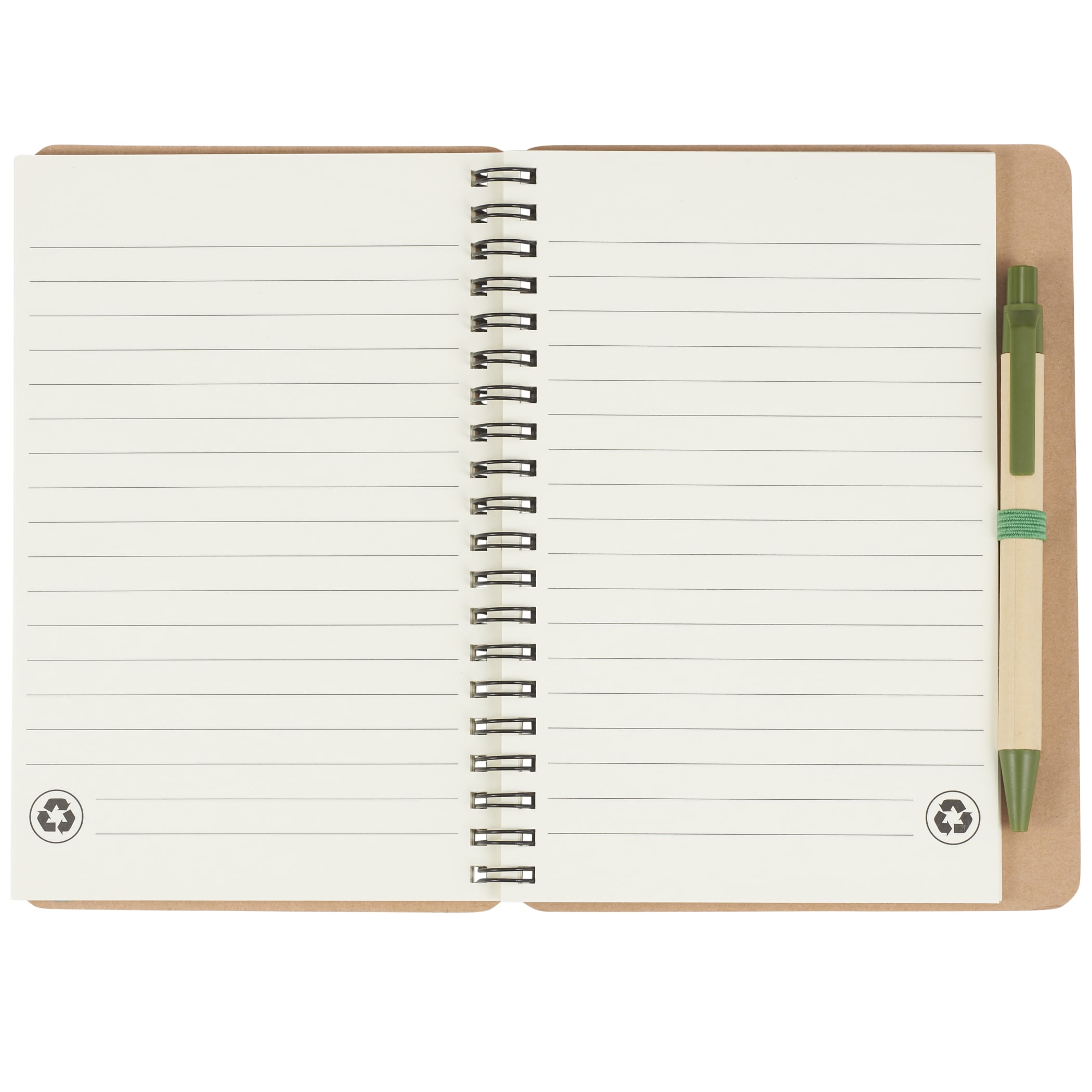 5'' x 7'' FSC® Mix Eco-Friendly Spiral Notebook with Pen 1