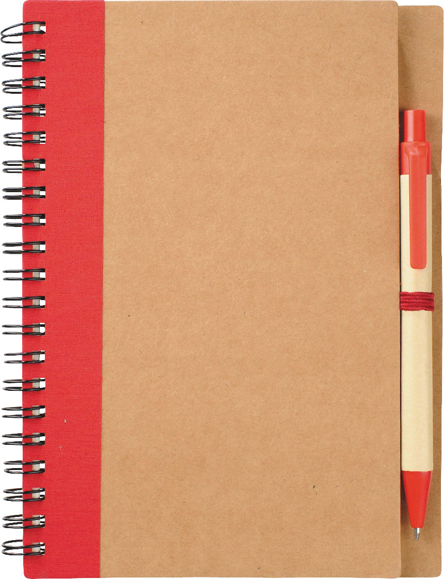 5'' x 7'' FSC® Mix Eco-Friendly Spiral Notebook with Pen 1
