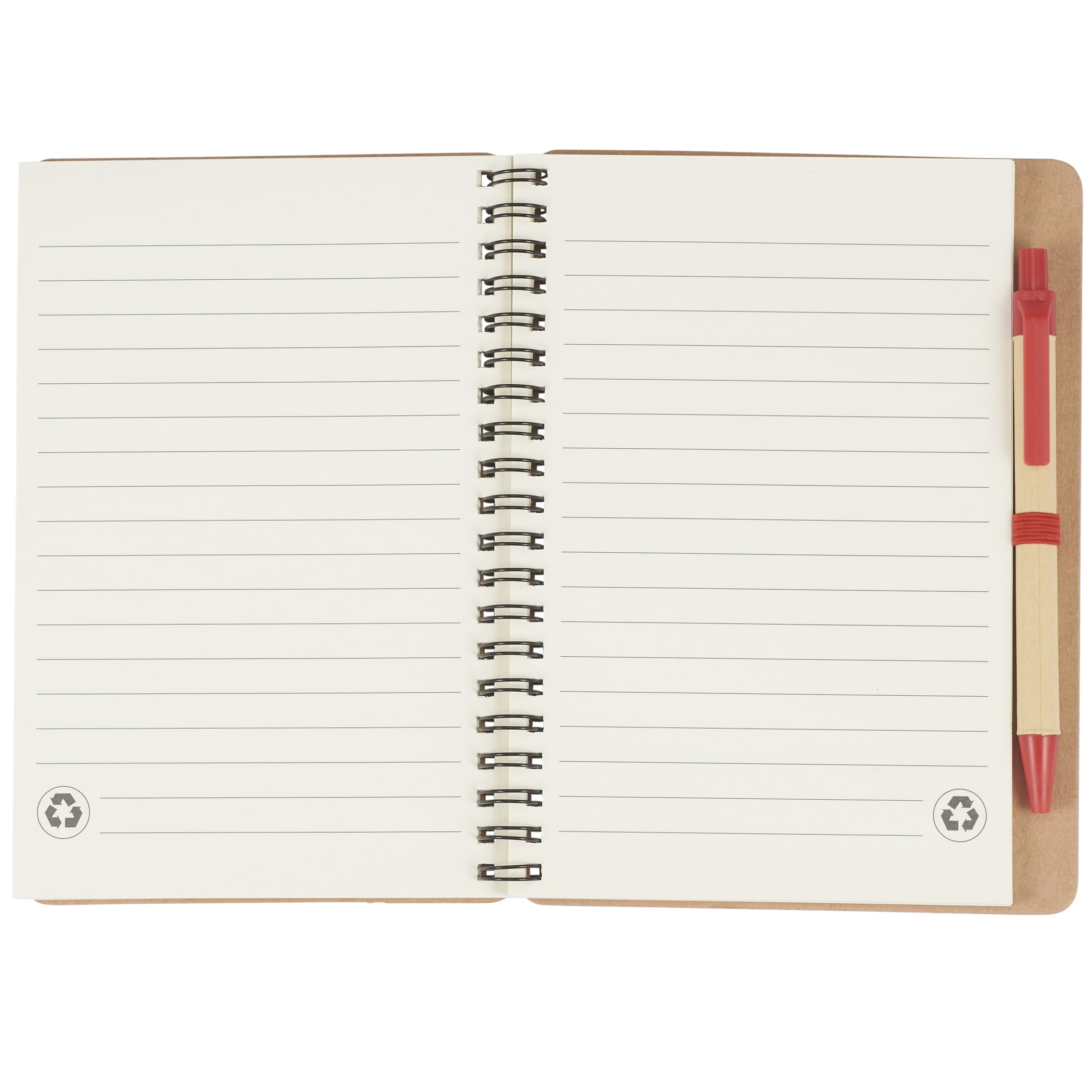 5'' x 7'' FSC® Mix Eco-Friendly Spiral Notebook with Pen 1