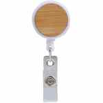Bamboo Badge Holder - SM-2473NTWHFront Bamboo Badge Holder - SM-2473NTWHFront