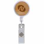 Bamboo Badge Holder - SM-2473NTWHFront Bamboo Badge Holder - SM-2473NTWHFront