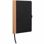 5.5'' x 8.5'' Recycled PET and Cork Bound Journal - SM-5313BKAngle-Right 5.5'' x 8.5'' Recycled PET and Cork Bound Journal - SM-5313BKAngle-Right