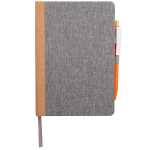 5.5'' x 8.5'' Recycled PET and Cork Bound Journal - SM-5313GYFront 5.5'' x 8.5'' Recycled PET and Cork Bound Journal - SM-5313GYFront