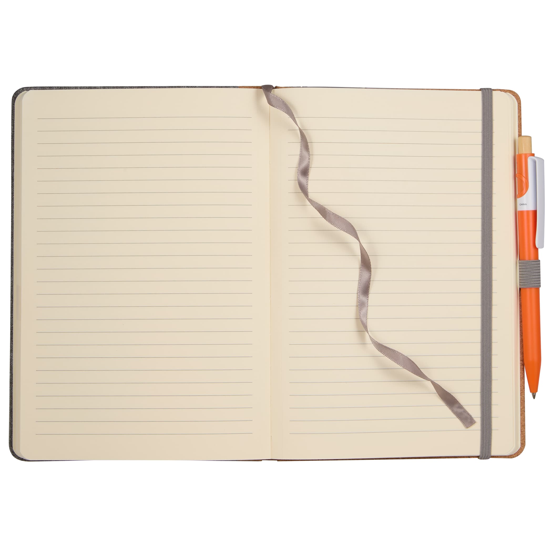5.5'' x 8.5'' Recycled PET and Cork Bound Journal 1