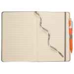 5.5'' x 8.5'' Recycled PET and Cork Bound Journal - SM-5313GYFront 5.5'' x 8.5'' Recycled PET and Cork Bound Journal - SM-5313GYFront
