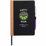 5.5'' x 8.5'' Recycled PET and Cork Bound Journal - SM-5313BKFront 5.5'' x 8.5'' Recycled PET and Cork Bound Journal - SM-5313BKFront