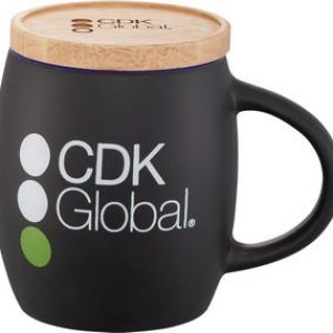 Hearth Ceramic Mug with Wood Lid/Coaster 15oz 1 Hearth Ceramic Mug with Wood Lid/Coaster 15oz 1