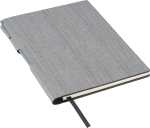 6'' x 8.5'' FSC® Mix Bari Notebook with Pen - SM-3439GYAngle-Right 6'' x 8.5'' FSC® Mix Bari Notebook with Pen - SM-3439GYAngle-Right