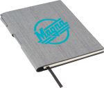 6'' x 8.5'' FSC® Mix Bari Notebook with Pen - SM-3439GYFront 6'' x 8.5'' FSC® Mix Bari Notebook with Pen - SM-3439GYFront
