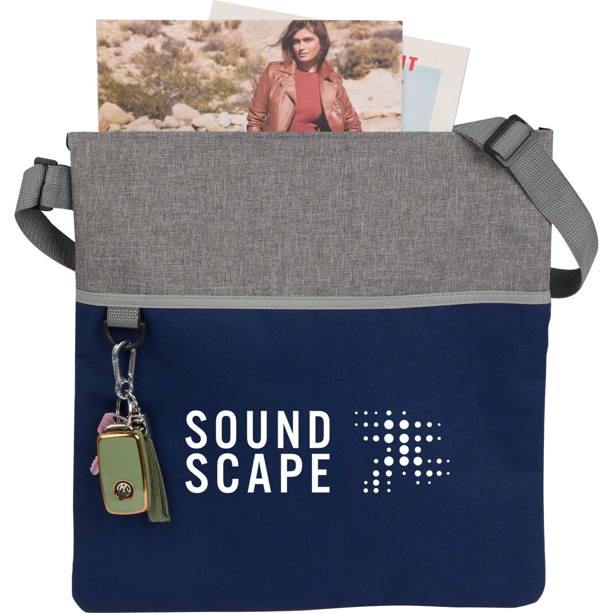 Double Heather rPET Crossbody Tote 1