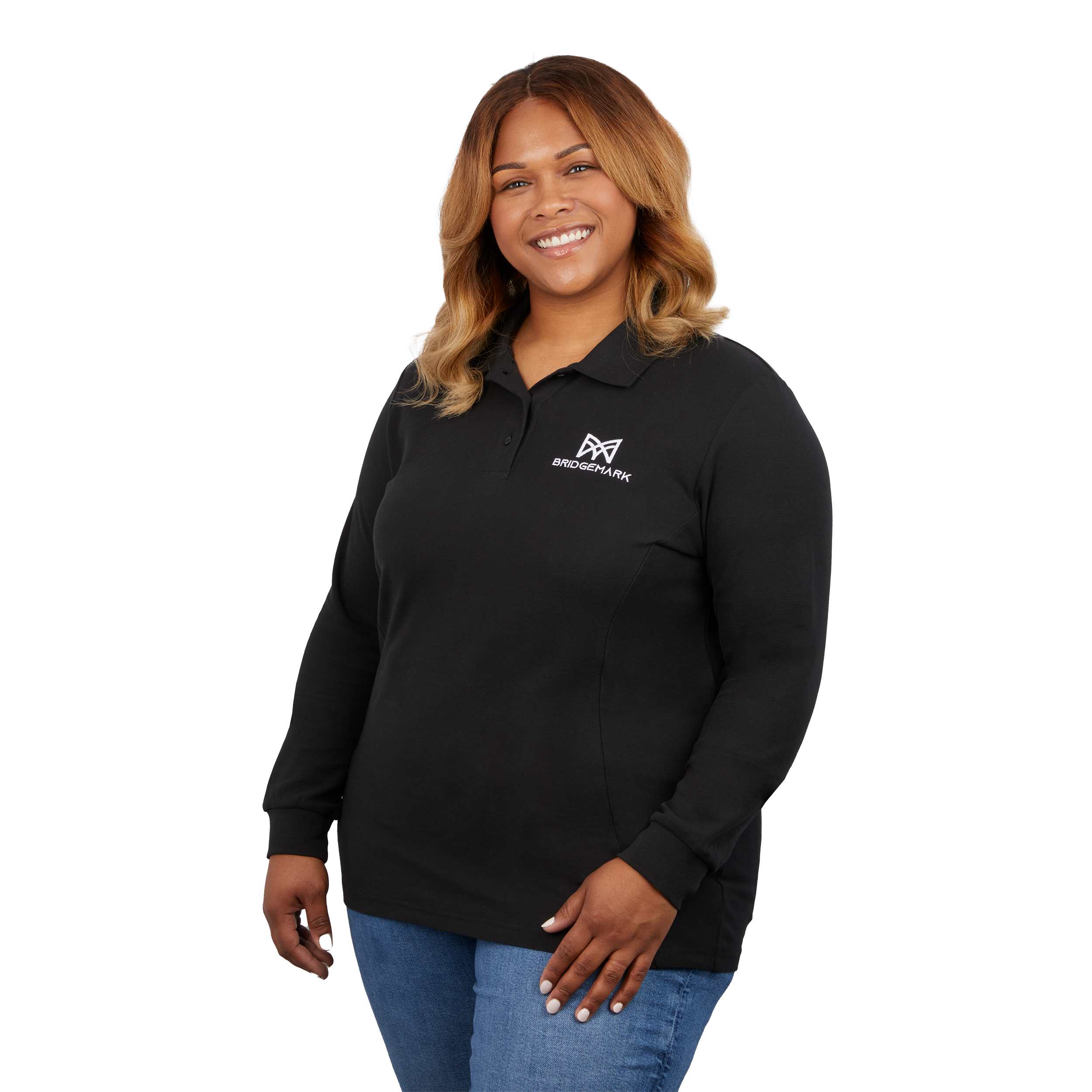 Women's PALO Long Sleeve 100% Cotton Pique Polo 1