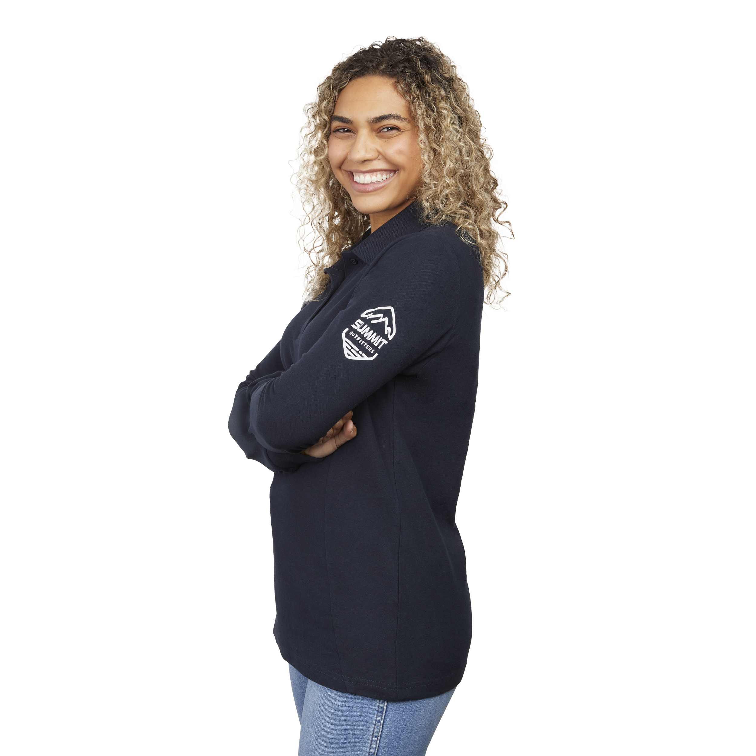 Women's PALO Long Sleeve 100% Cotton Pique Polo 1