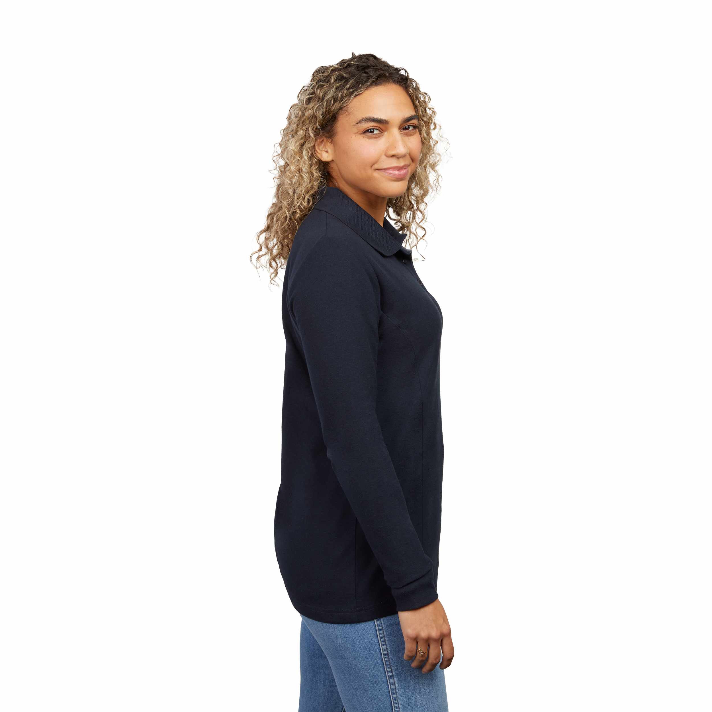 Women's PALO Long Sleeve 100% Cotton Pique Polo 1