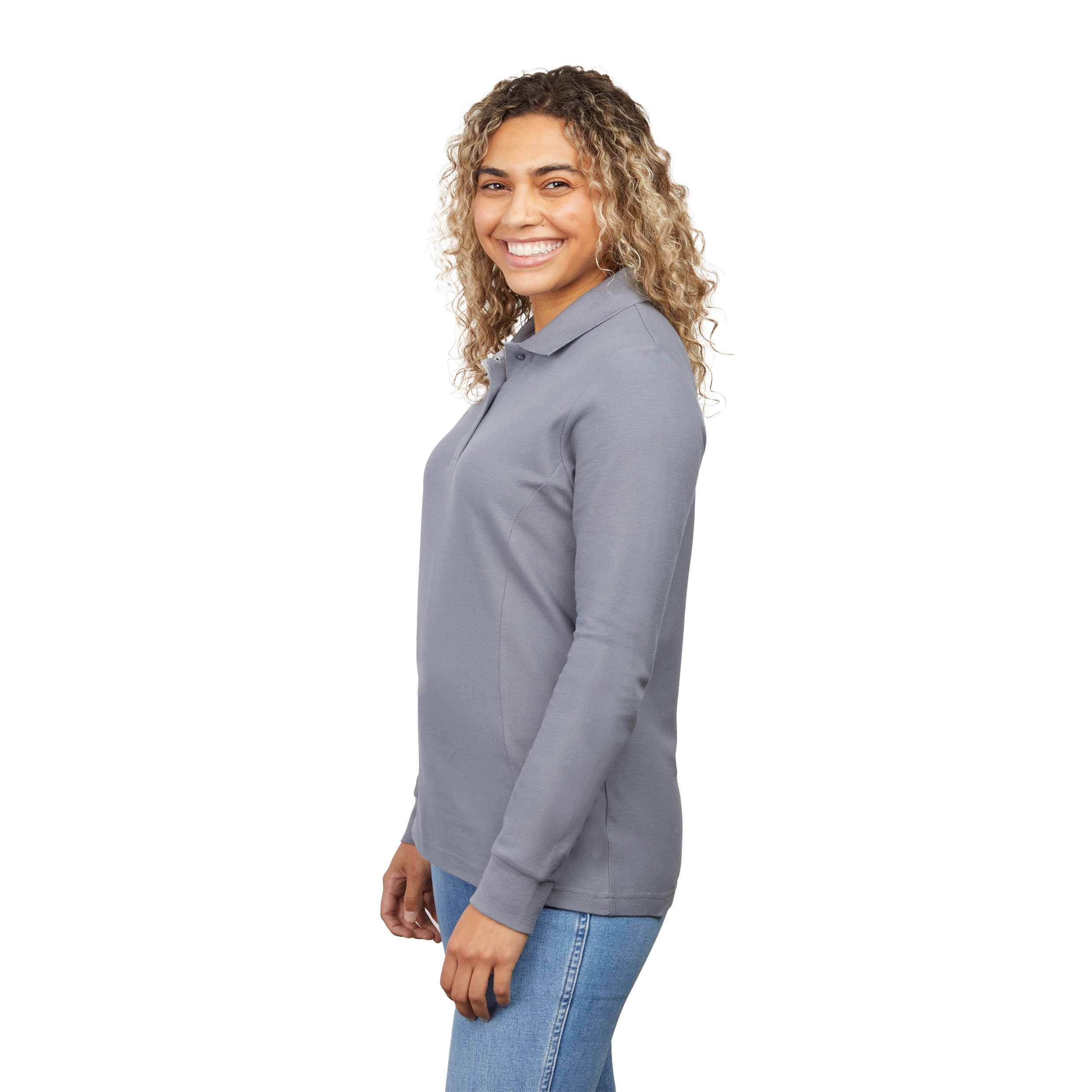 Women's PALO Long Sleeve 100% Cotton Pique Polo 1