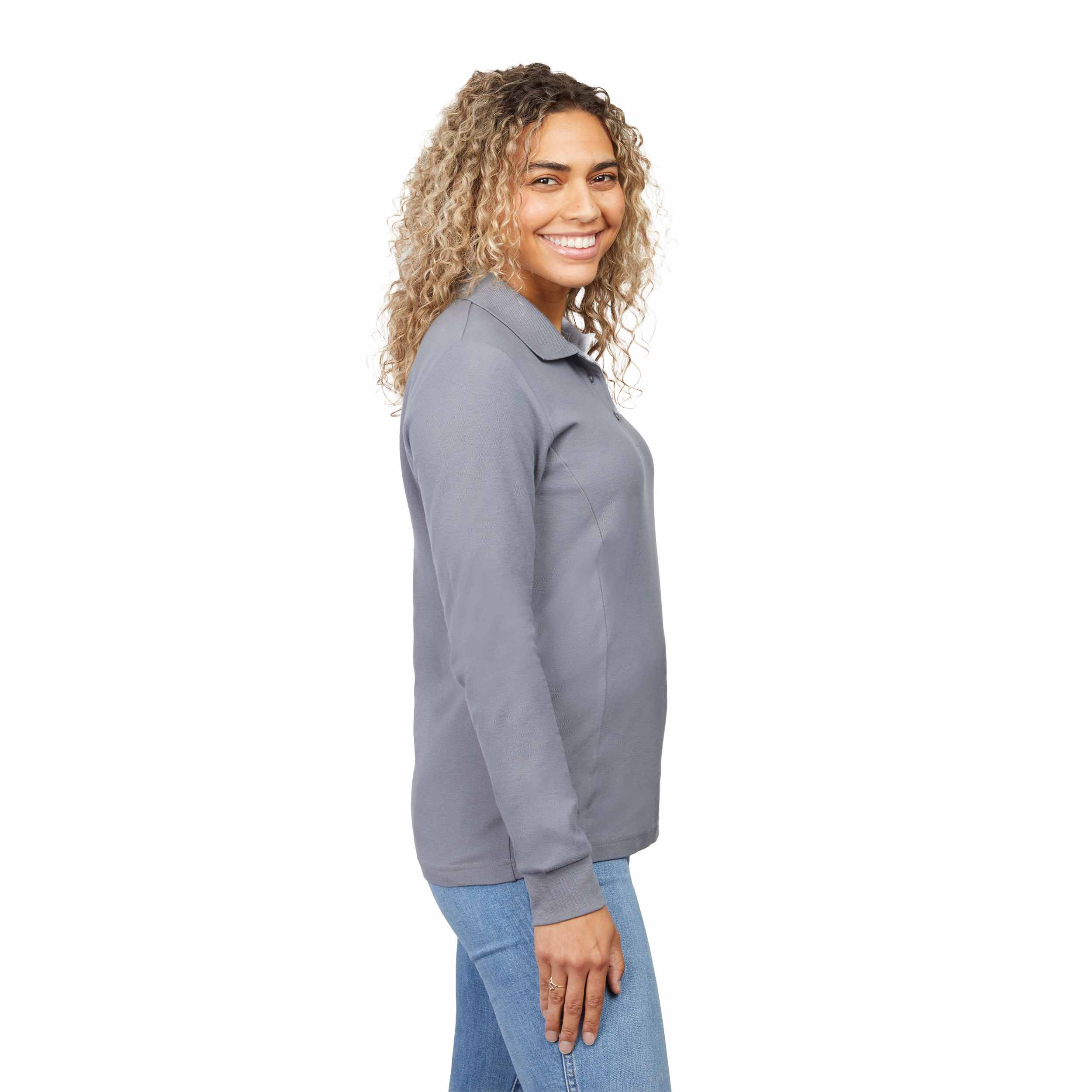 Women's PALO Long Sleeve 100% Cotton Pique Polo 1
