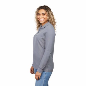 Women's PALO Long Sleeve 100% Cotton Pique Polo 1