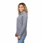 Women's PALO Long Sleeve 100% Cotton Pique Polo - TM96649945Left-Side Women's PALO Long Sleeve 100% Cotton Pique Polo - TM96649945Left-Side