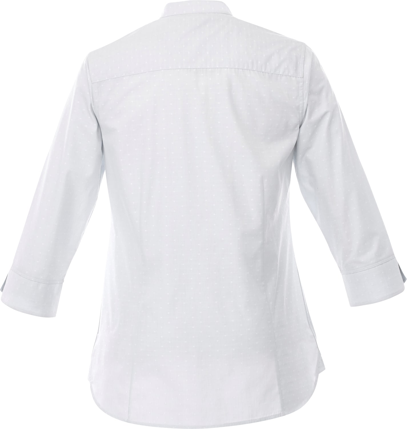 Women's HUNTINGTON Three Quarter Sleeve Dotted Mandarin Collar Button Up Shirt 1